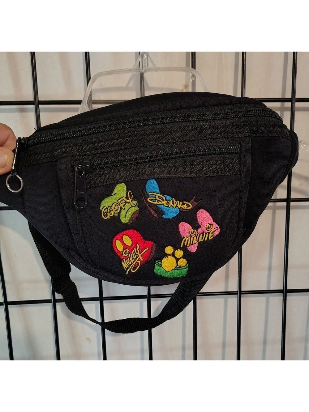 Vintage Walt Disney World Fanny Pack Embroidered Character Spell Out